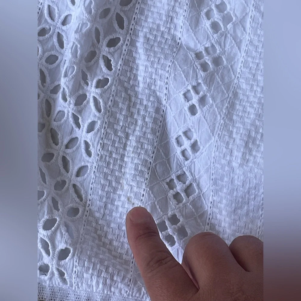 J. Crew White Eyelet Midi Dress